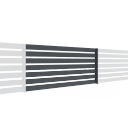 Ogrodzenie aluminiowe z listwą 20x100, 0,9x2m